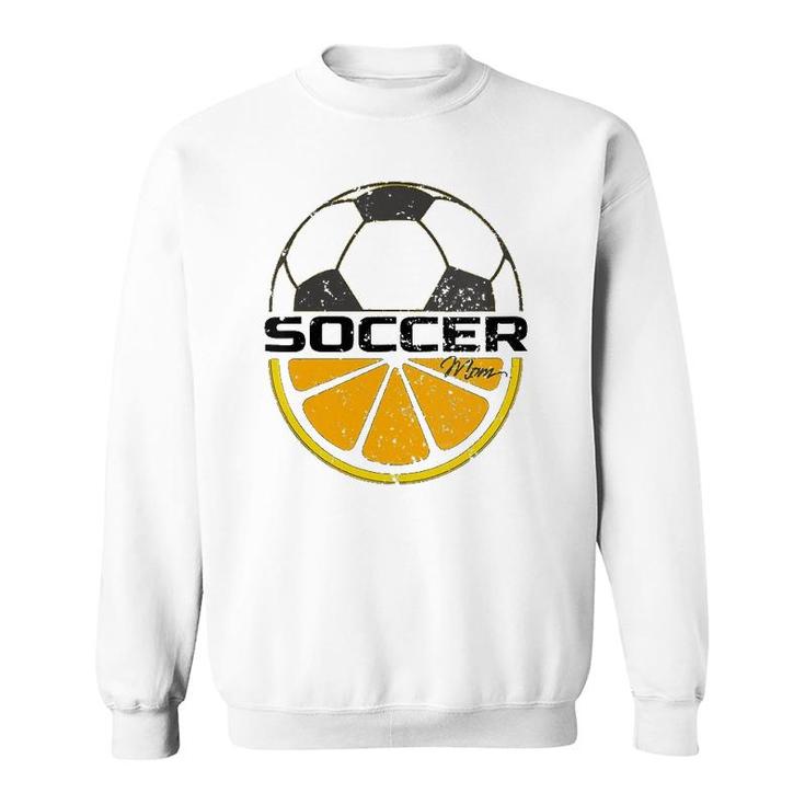 Soccer Mom Orange Slice V-Neck Sweatshirt