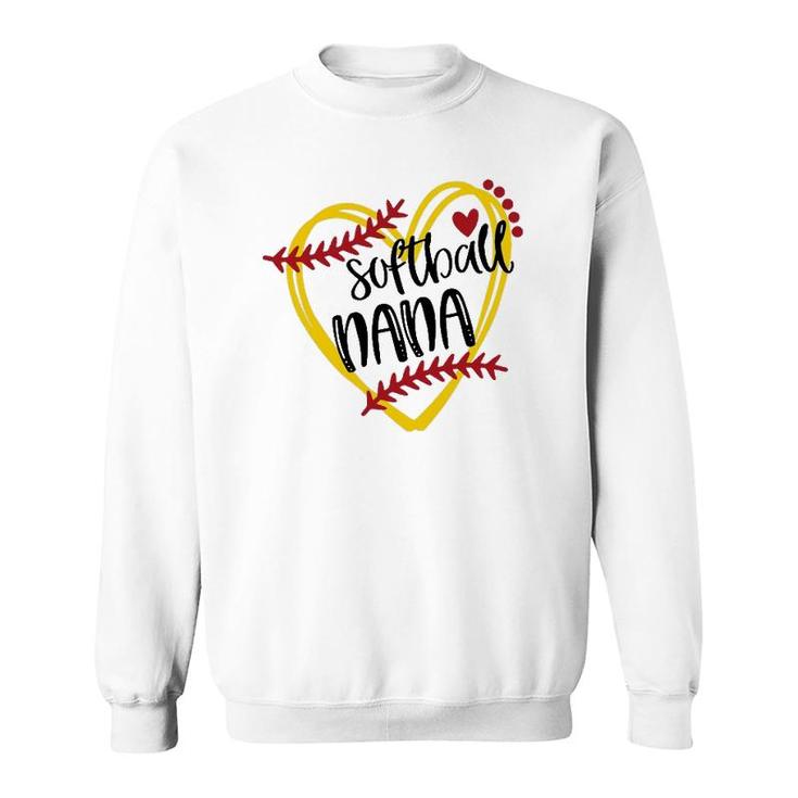 Softball Nana Heart Player Sweatshirt
