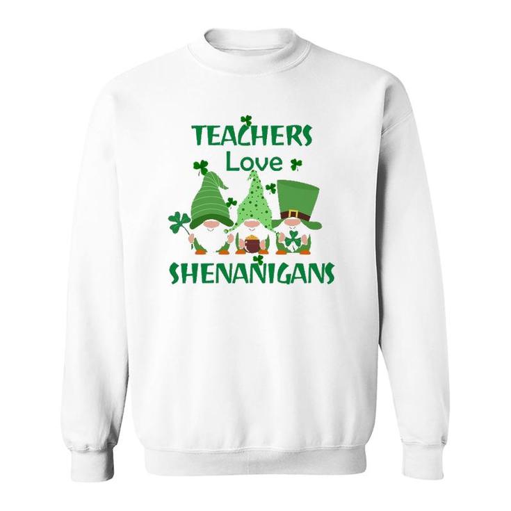 St Patrick's Day S His And Hers Four Leaf Clover Teacher Sweatshirt