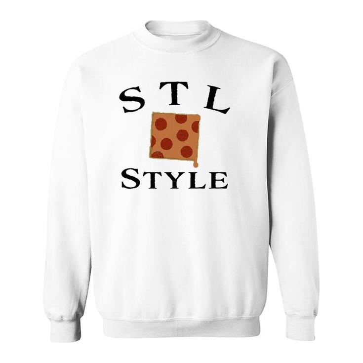 Stl St Louis Style Pepperoni And Provel Square Pizza Sweatshirt
