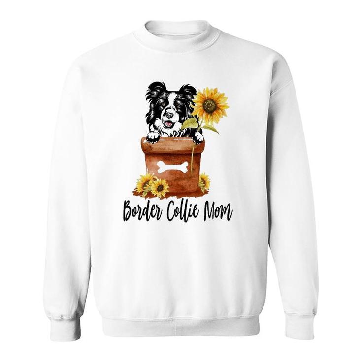 Sunflower Border Collie Mom Dog Lover Gifts Sweatshirt