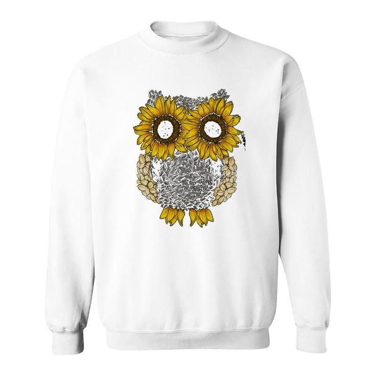 Sunflower Seeds Owl Sweatshirt