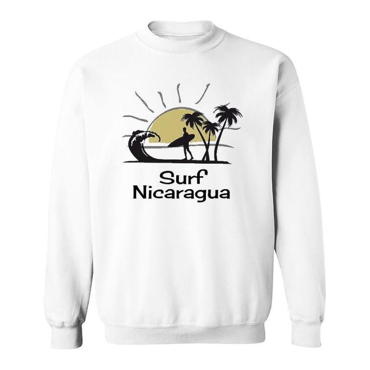 Surf Nicaragua Vacation Souvenir Surfing Sweatshirt