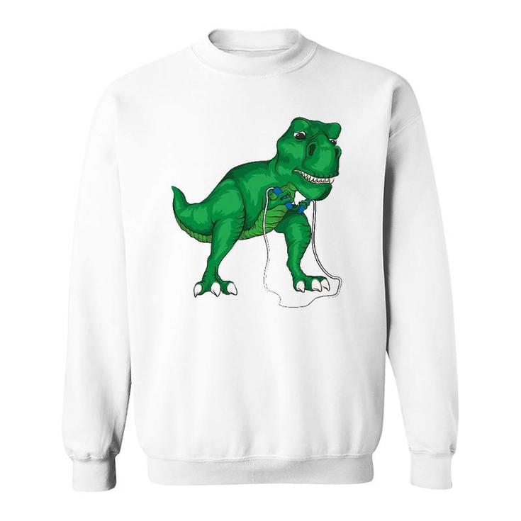 T-Rex Hates Jump Rope Cute Love Dinosaurs Funny Gym Gift Sweatshirt