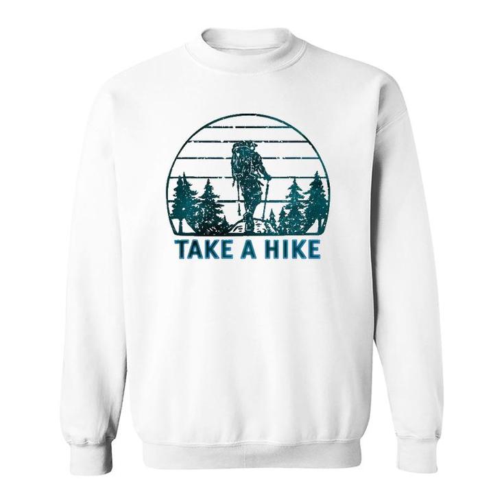 Take A Hike Beautiful Snowy Forest Hiker Sweatshirt