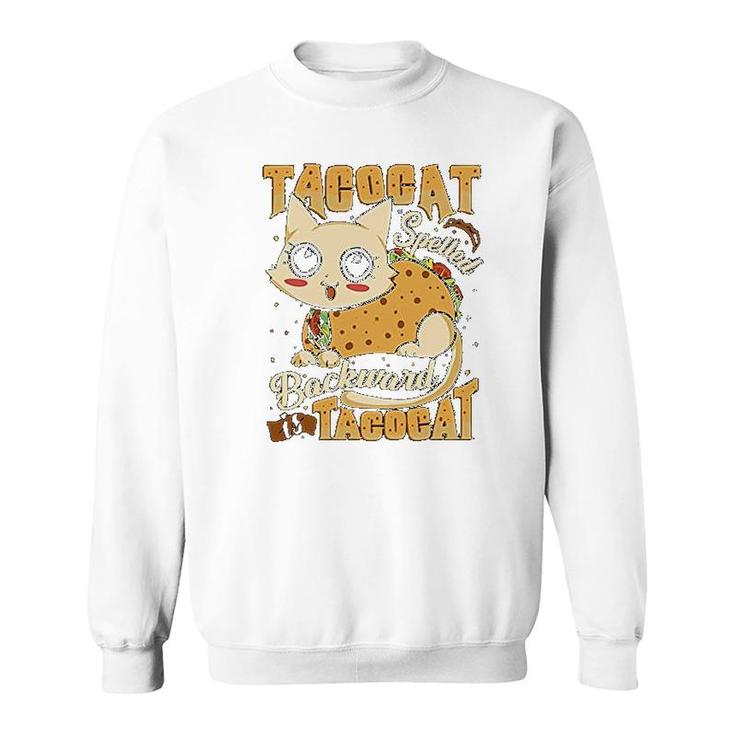 Tcocat Spelled Backwards  Cute Sweatshirt