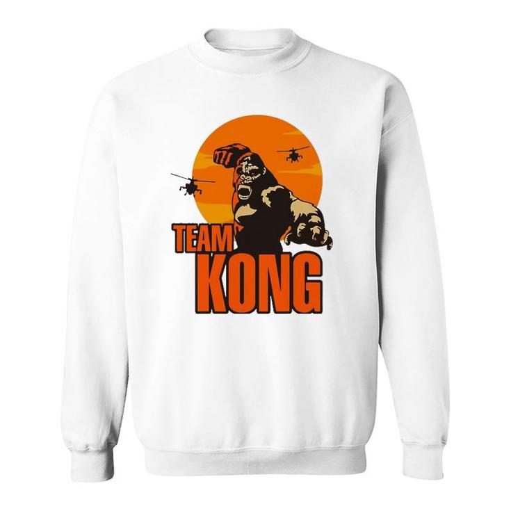 Team Kong Taking Over The City And Helicopters Sunset Sweatshirt