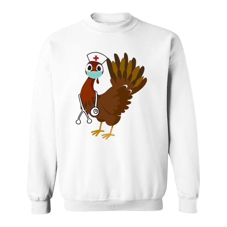 Thanksgiving Nurse  Funny Turkey Scrub Gift For Nurses Sweatshirt