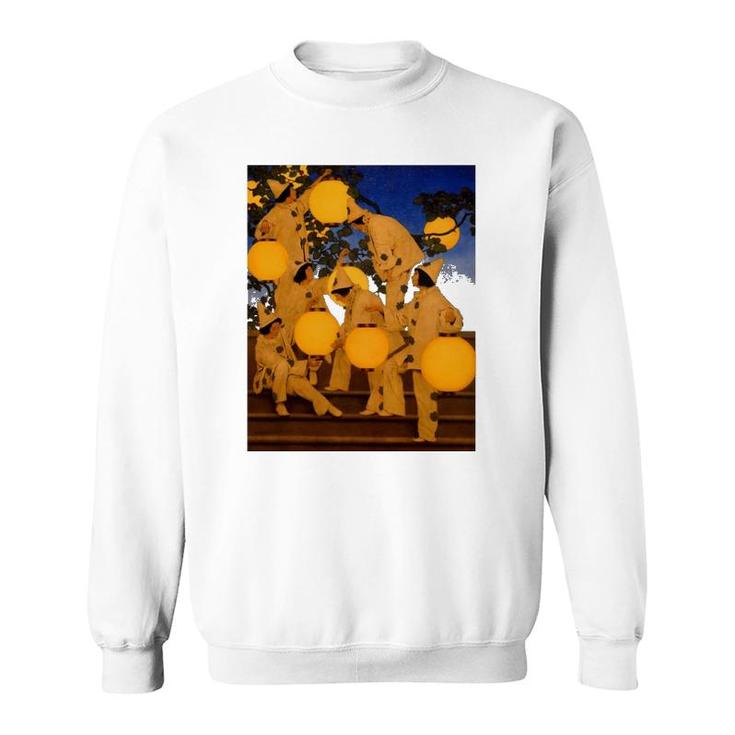 The Lantern Bearers Famous Painting By Parrish Sweatshirt