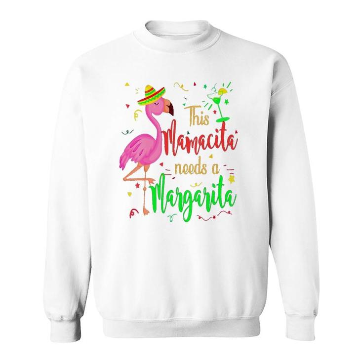 This Mamacita Needs A Margarita Flamingo Mom Sweatshirt