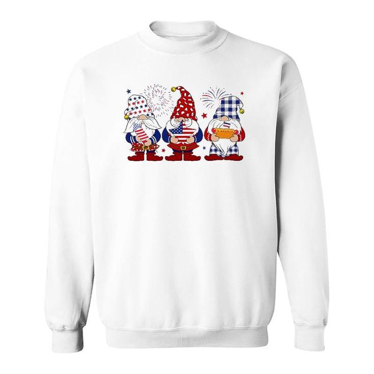 Three Gnomes 4Th Of July Independence Day American Flag Gift Sweatshirt