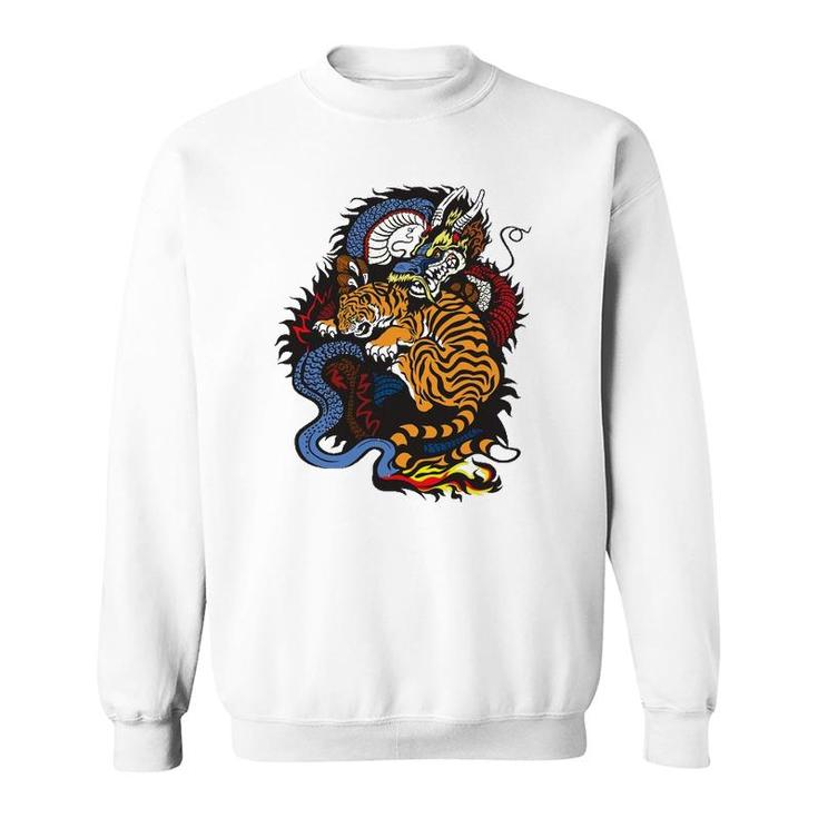 Tiger Vs Dragon Lovers Gift Sweatshirt