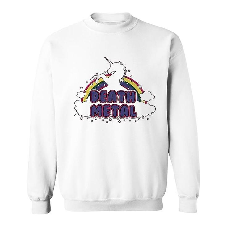 Unicorn Metal Rainbow Hilarious Cute Sweatshirt