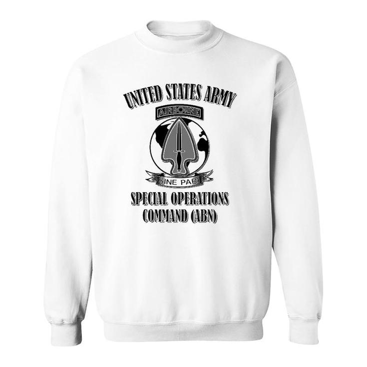 Us Army Special Operations Command Abn Back Design  Sweatshirt