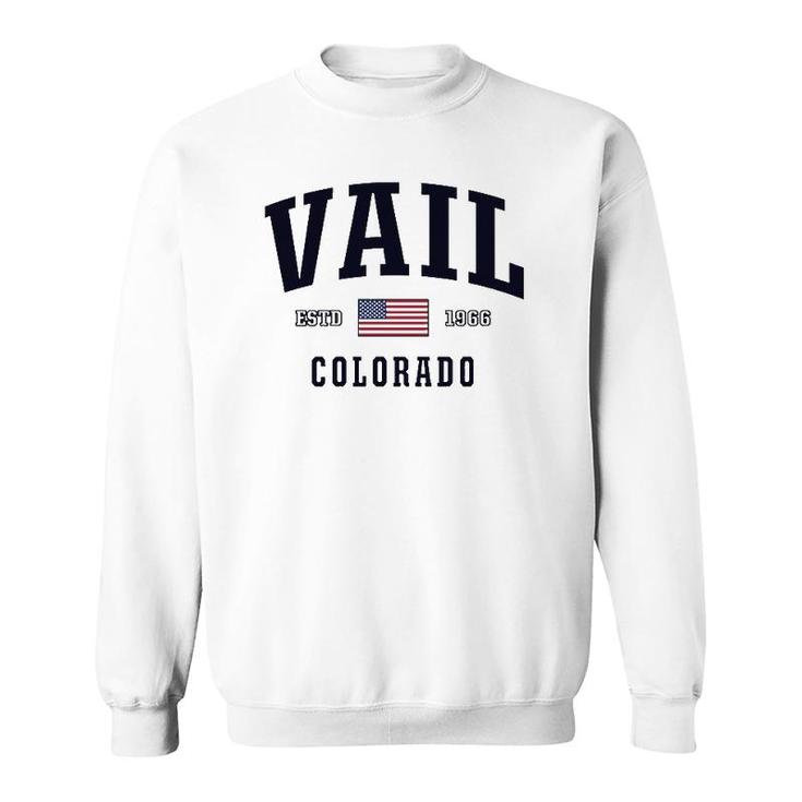 Usa Flag Stars & Stripes Vail Colorado  Sweatshirt