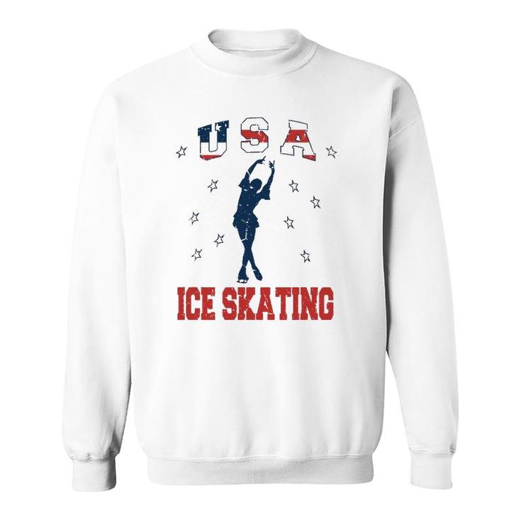 Usa Ice Skating Dance Support Sweatshirt