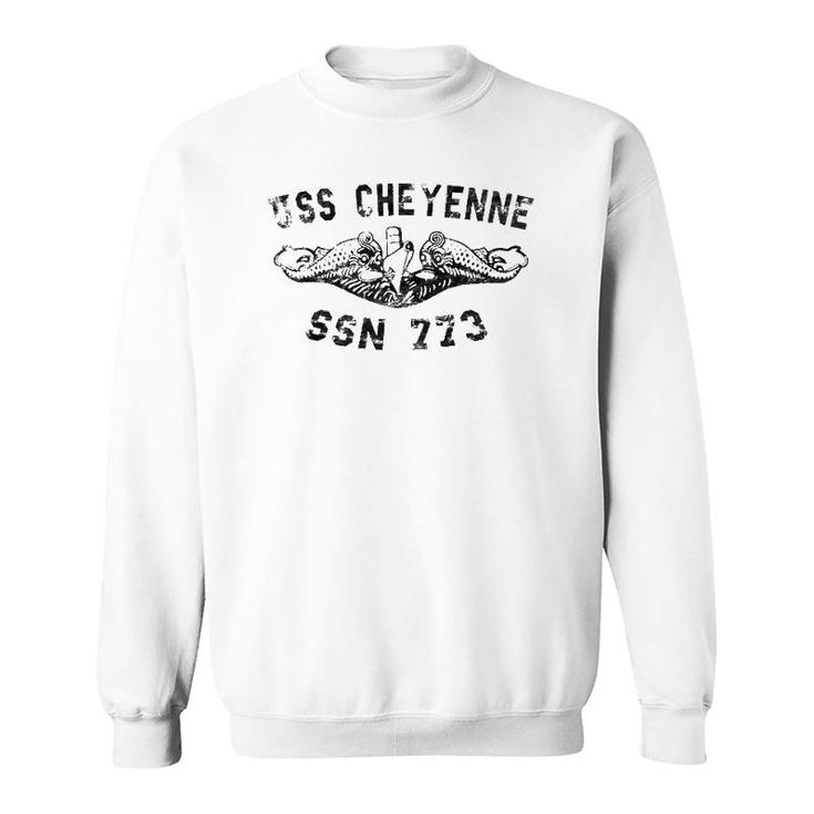 Uss Cheyenne Ssn 773 Attack Submarine Badge Vintage Sweatshirt