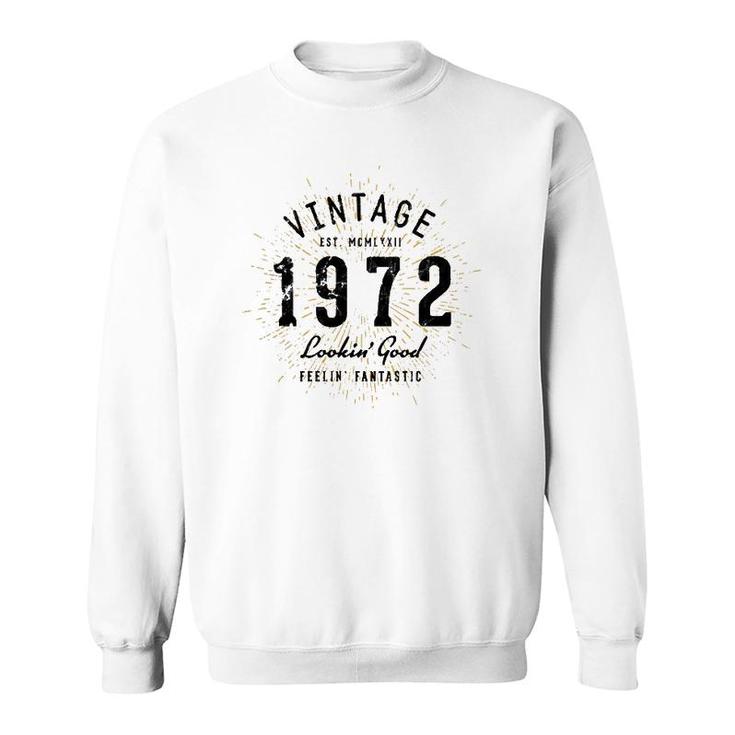Vintage 50Th Birthday Born In 1972  Sweatshirt