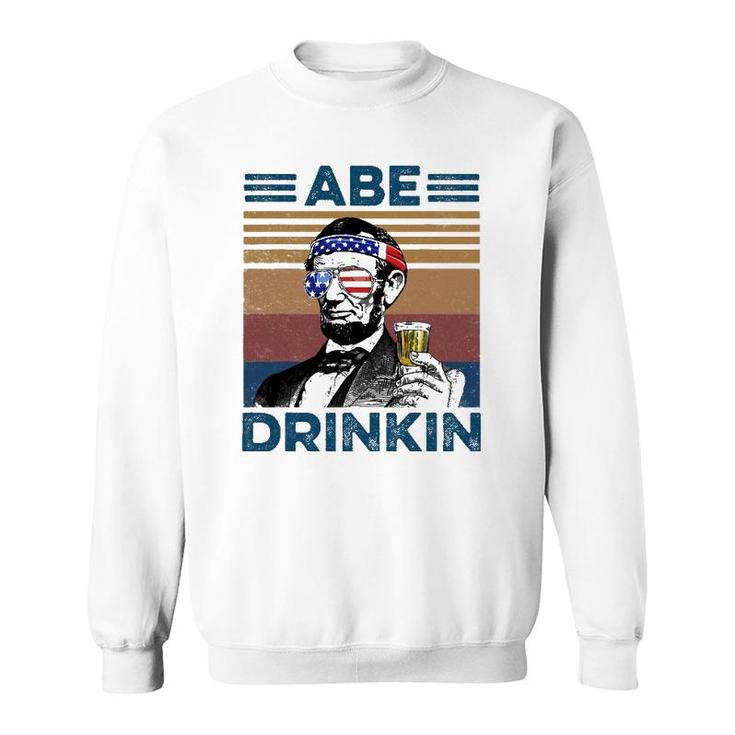 Vintage Abe Drinkin 4Th July Sweatshirt