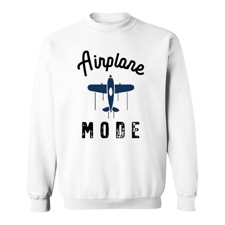 Vintage Airplane Mode Pilot Flight Attendant Summer Travel Sweatshirt