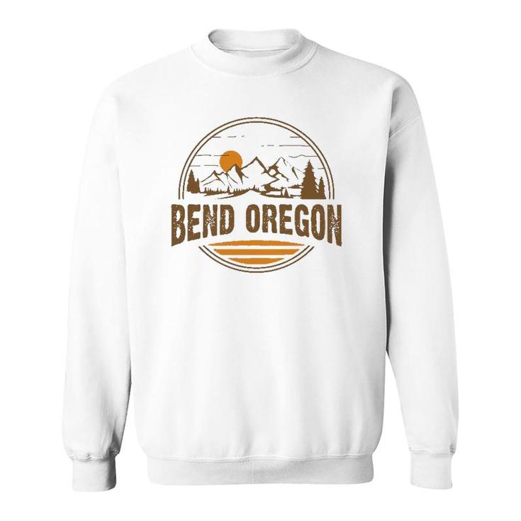 Vintage Bend, Oregon Mountain Hiking Souvenir Print Sweatshirt