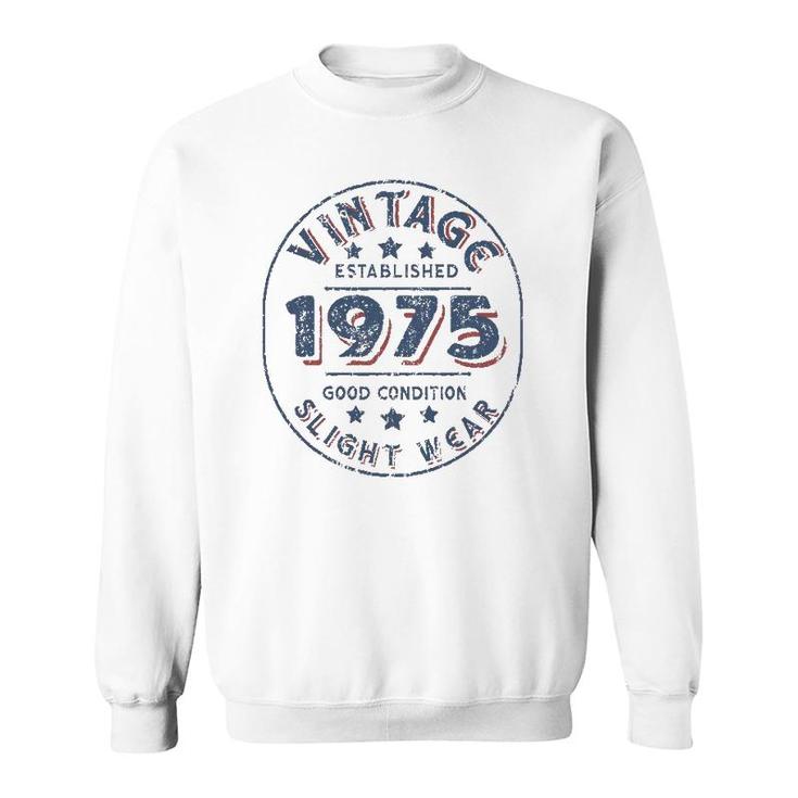 Vintage Established 1975 47Th Birthday Party Retro Men Sweatshirt