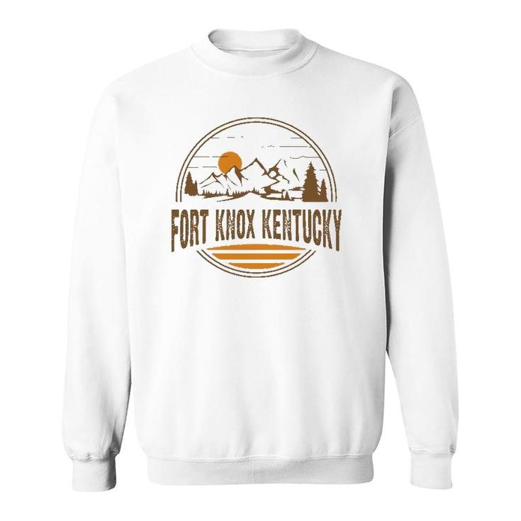 Vintage Fort Knox, Kentucky Mountain Hiking Souvenir Print Sweatshirt