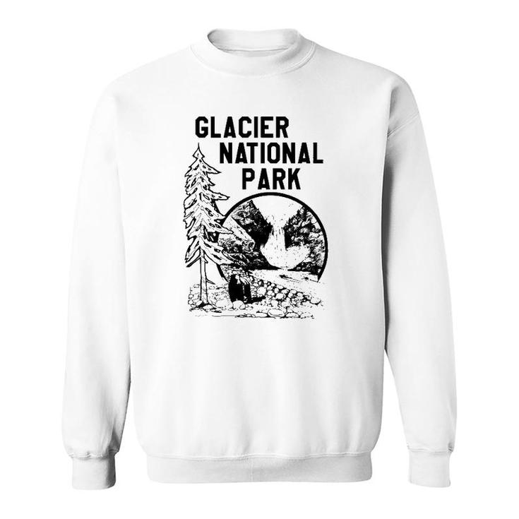 Vintage Glacier National Park Camping Sweatshirt