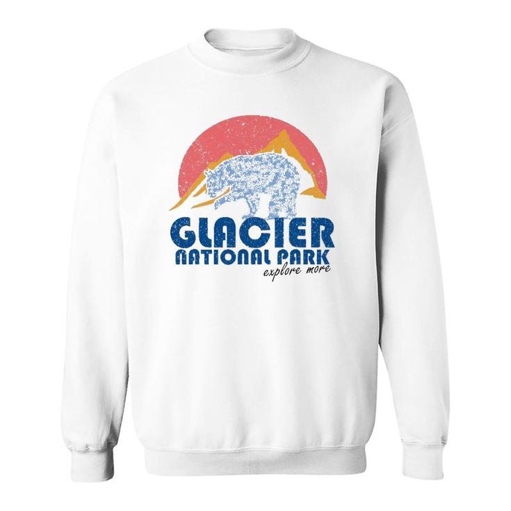 Vintage Glacier National Park Retro Montana Sweatshirt