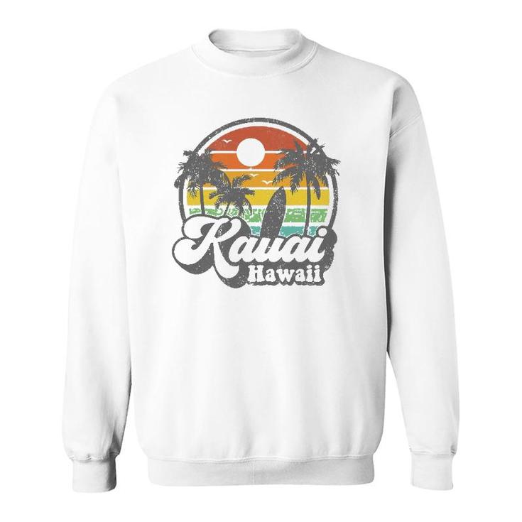 Vintage Kauai Beach Hawaii Surf Hawaiian Surfing 70'S Gift Sweatshirt