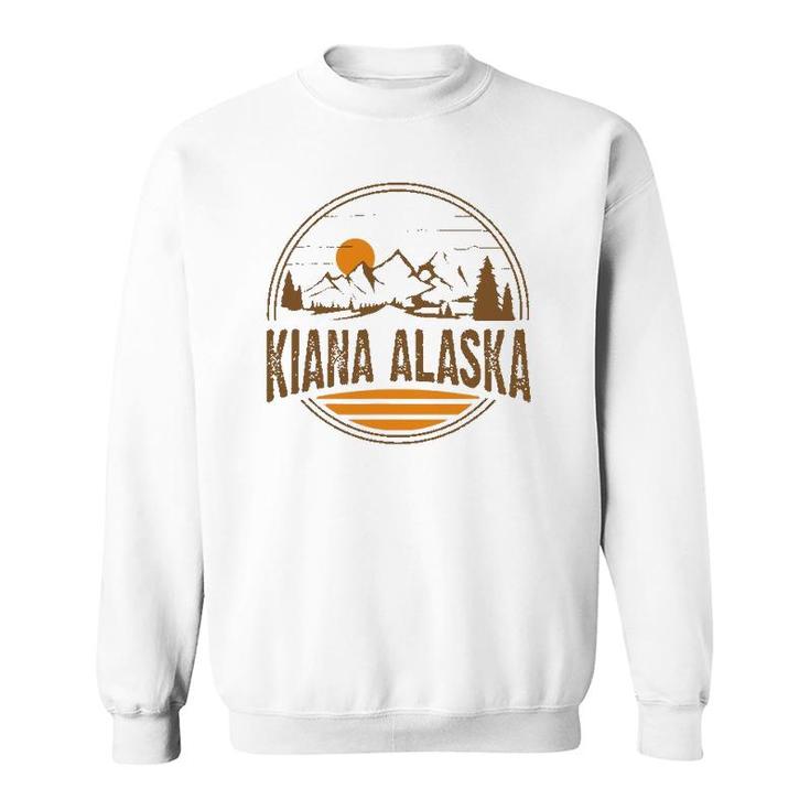 Vintage Kiana, Alaska Mountain Hiking Souvenir Print Sweatshirt