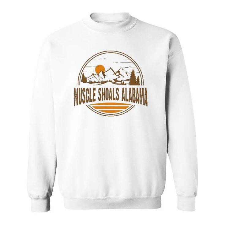 Vintage Muscle Shoals Alabama Mountain Hiking Souvenir Print Sweatshirt