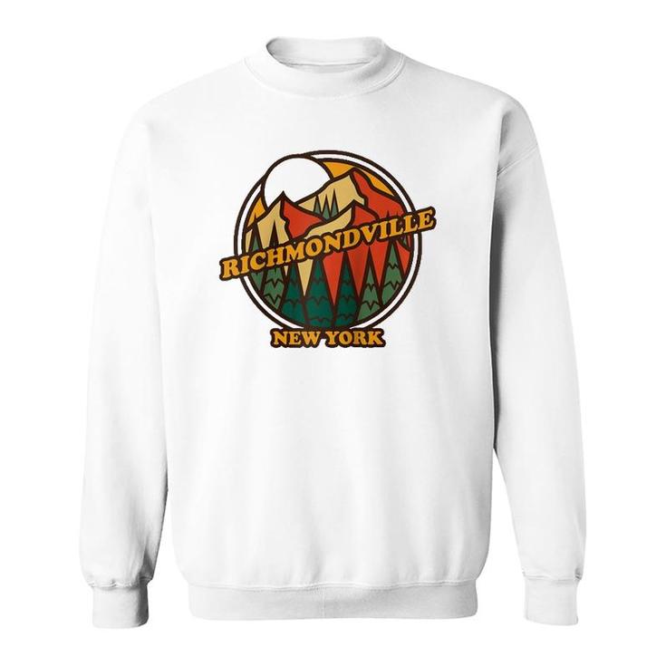 Vintage Richmondville New York Mountain Hiking Souvenir  Sweatshirt