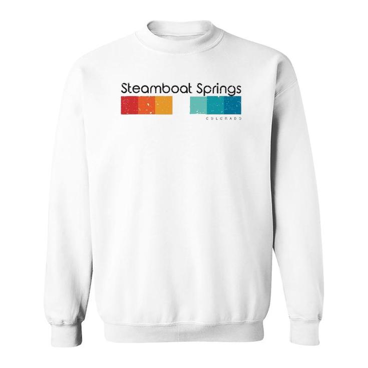 Vintage Steamboat Springs Colorado Co Retro Design Sweatshirt