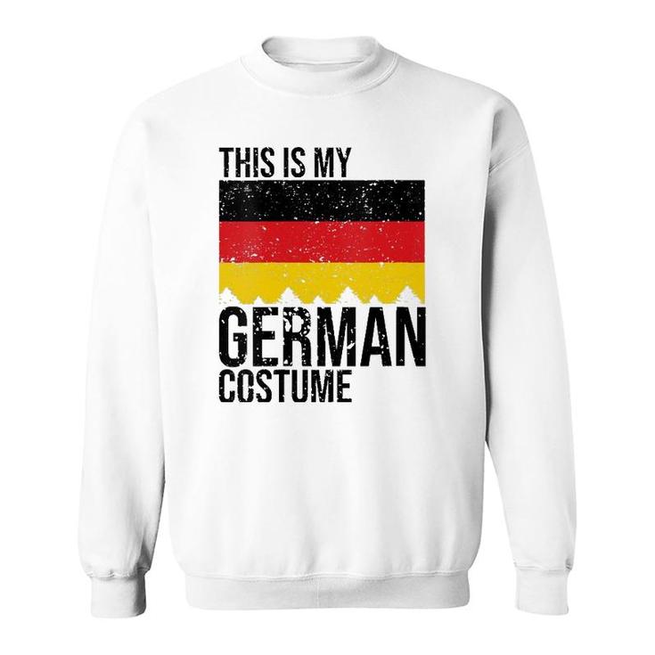 Vintage This Is My German Flag Costume  For Halloween V-Neck Sweatshirt
