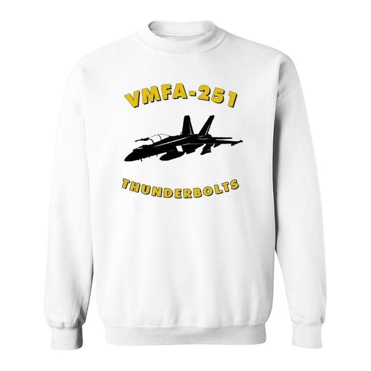 Vmfa-251 Fighter Attack Squadron Fa-18 Hornet Jet Sweatshirt