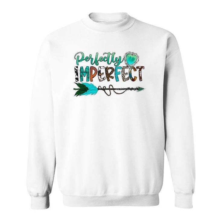 Western Texas Cowgirl Perfectly Turquoise Leopard Imperfect Meditation Sweatshirt