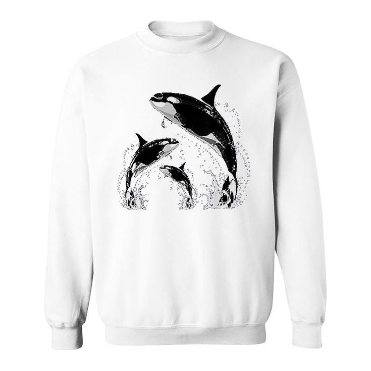 Whale Jumping Killer Whales Killer Sweatshirt