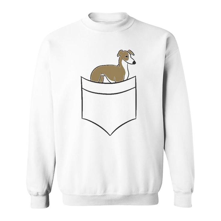 Whippet In The Pocket Cute Pocket Whippet Sweatshirt