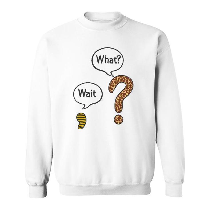 Wild Grammar Punctuation Mark Leopard Question Teacher Funny Sweatshirt