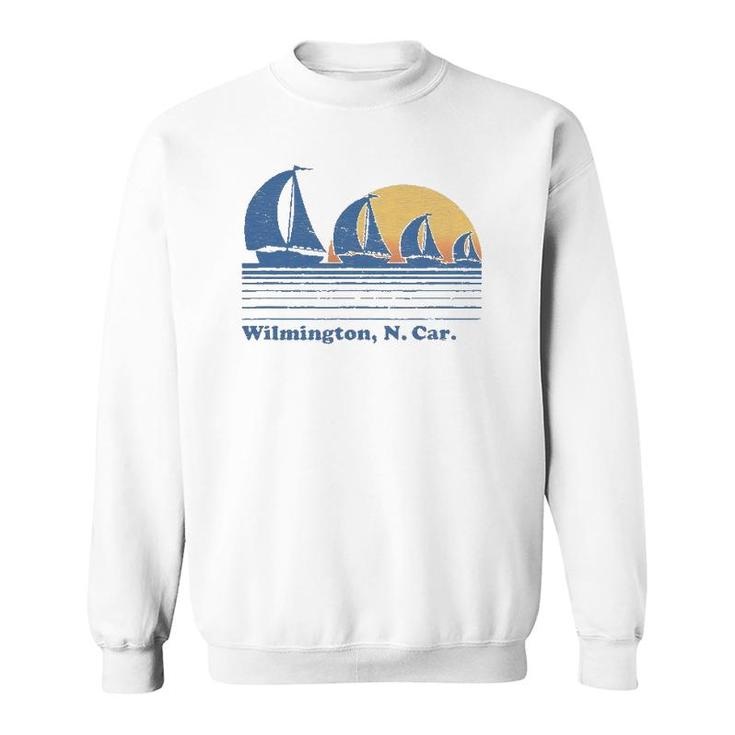 Wilmington Nc Sailboat Vintage 80S Sunset Tee Sweatshirt