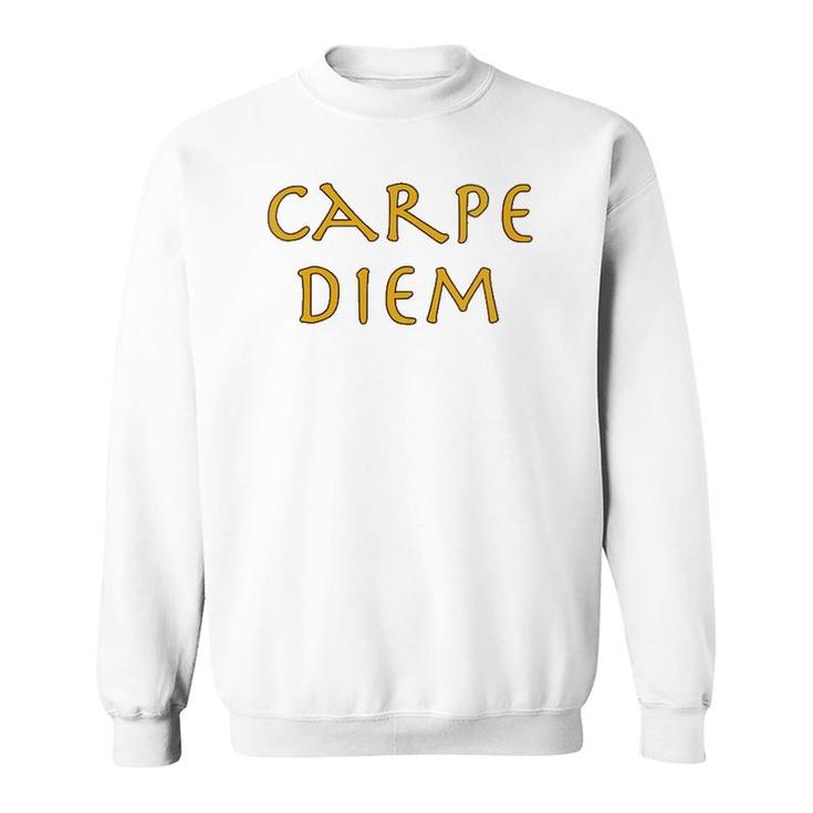 Womens Carpe Diem Happiness Inspiration For Busy People Sweatshirt