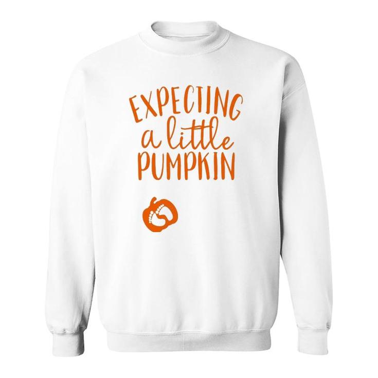 Womens Expecting A Little Pumpkin  Fall Baby Tee  Pumpkin Sweatshirt