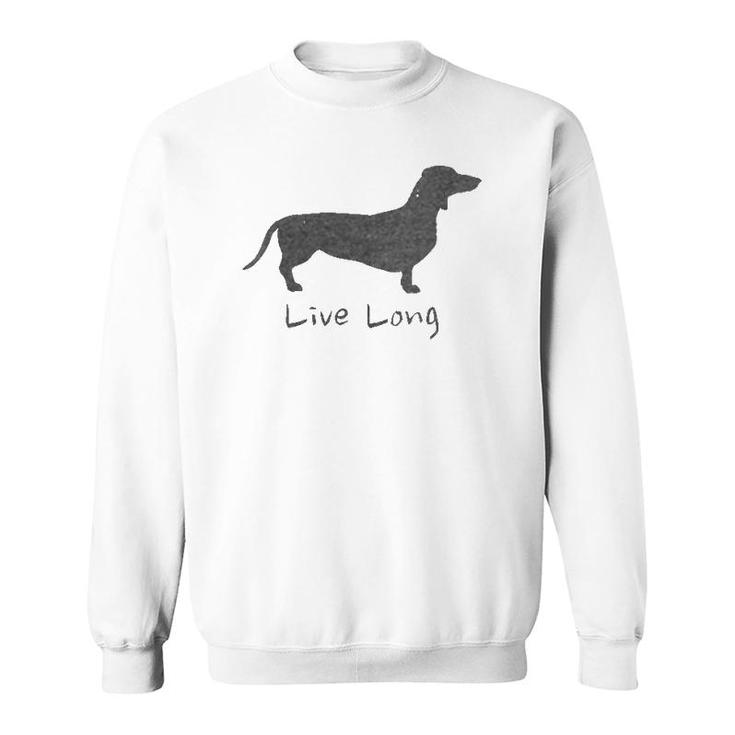 Womens Funny Dog Lover Dachshund Doxie Dogs Distressed Design Gift  Sweatshirt