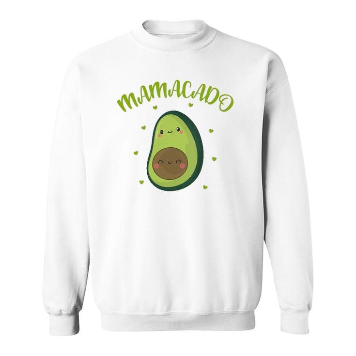 Womens Mamacado Avocado Pregnant Mom Pregnancy V-Neck Sweatshirt