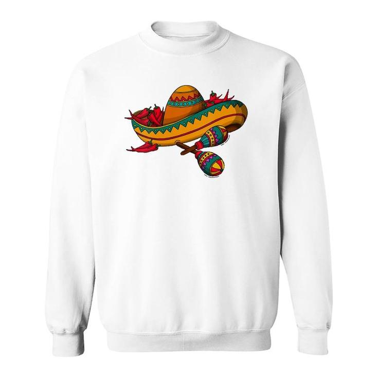 Womens Mexican Latino Hispanic Chicano - Sombrero Mexico  Sweatshirt