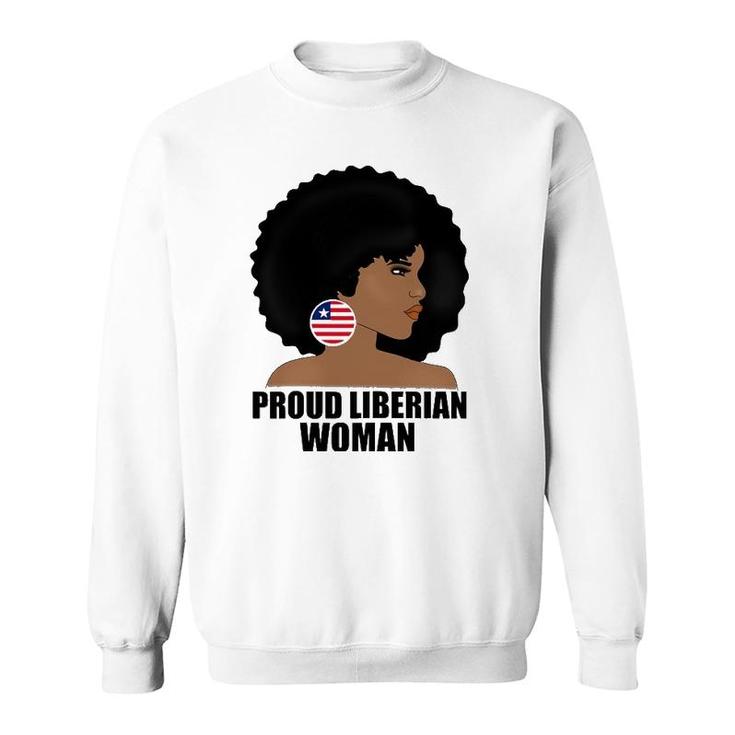 Womens Proud Liberian Woman Mothers, Liberia Flag Gift Sweatshirt