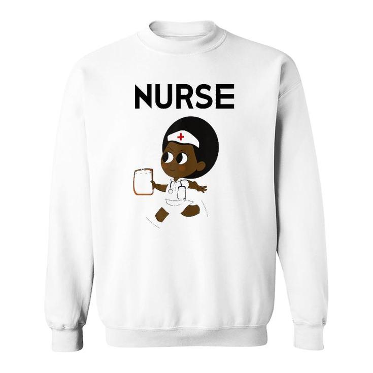 Womens Rn Cna Lpn Nurse Gifts Black Nurses Sweatshirt