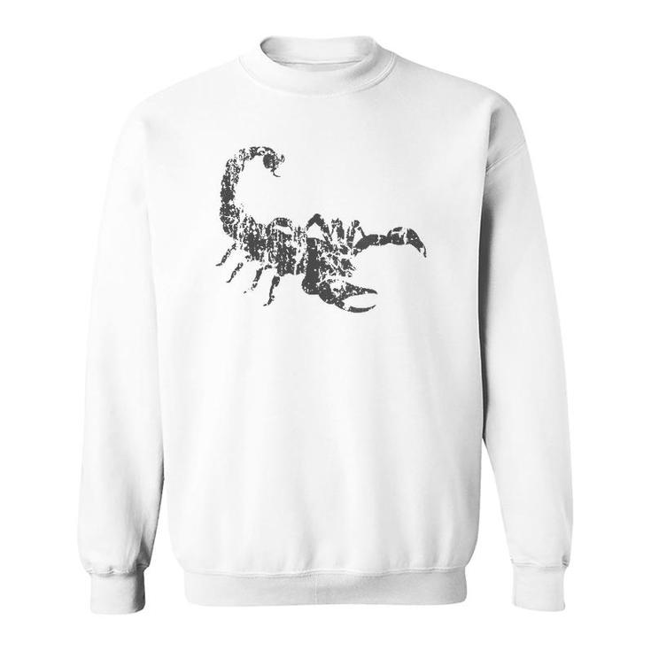 Womens Scorpion Vintage Design Distressed Scorpion Print Sweatshirt