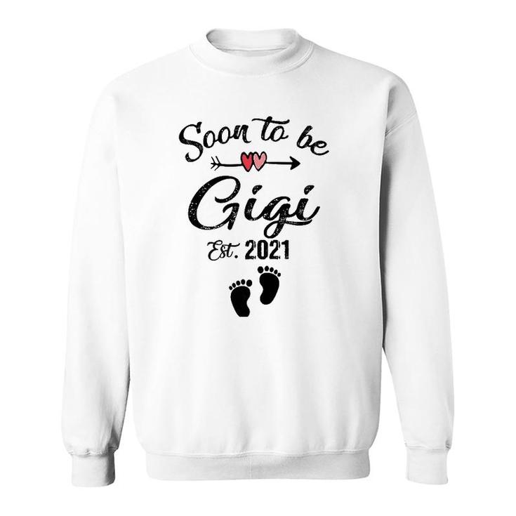 Womens Soon To Be Gigi 2021  Mother's Day For Mom Pregnancy Sweatshirt